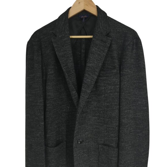 Good Man Brand Wool Blend Gray Unstructured 2 Button Blazer Jacket Size L Pocket - Picture 7 of 13